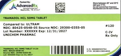 Tramadol HCl 50mg 80425-0548-05.jpg Tramadol HCl 50mg #120 - Tramadol HCl 50mg 80425 0548 05